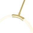 CWI Lighting Hoops 1 Light Contemporary Metal LED Chandelier in Satin Gold