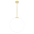 CWI Lighting Hoops 1 Light Contemporary Metal LED Chandelier in Satin Gold