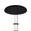CWI Lighting Hoops 6 Light Contemporary Metal LED Chandelier in Black