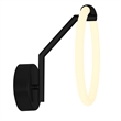CWI Lighting Hoops 1 Light Contemporary Metal LED Wall Sconce in Black