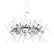 CWI Lighting Icicle 12 Light Contemporary Metal Chandelier in Chrome