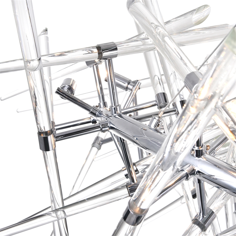 CWI Lighting Icicle 12 Light Contemporary Metal Chandelier in Chrome