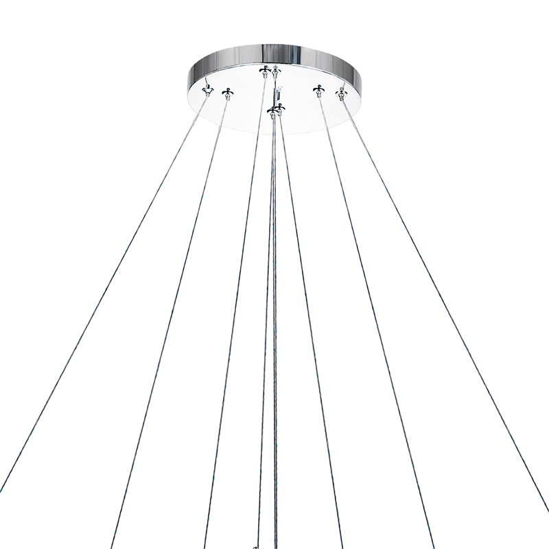 CWI Lighting MadelineContemporary Metal LED Integrated Chandelier in Chrome