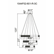 CWI Lighting MadelineContemporary Metal LED Integrated Chandelier in Chrome