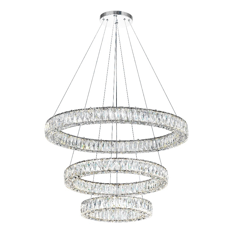 CWI Lighting MadelineContemporary Metal LED Integrated Chandelier in Chrome
