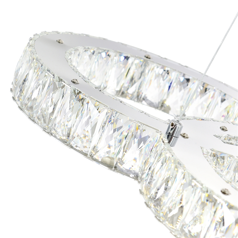 CWI Lighting MilanTransitional Metal LED Chandelier in Chrome