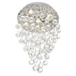 CWI Lighting Rain Drop 5 Light Metal Indoor Flush Mount in Chrome