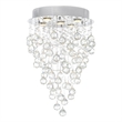 CWI Lighting Rain Drop 5 Light Metal Indoor Flush Mount in Chrome