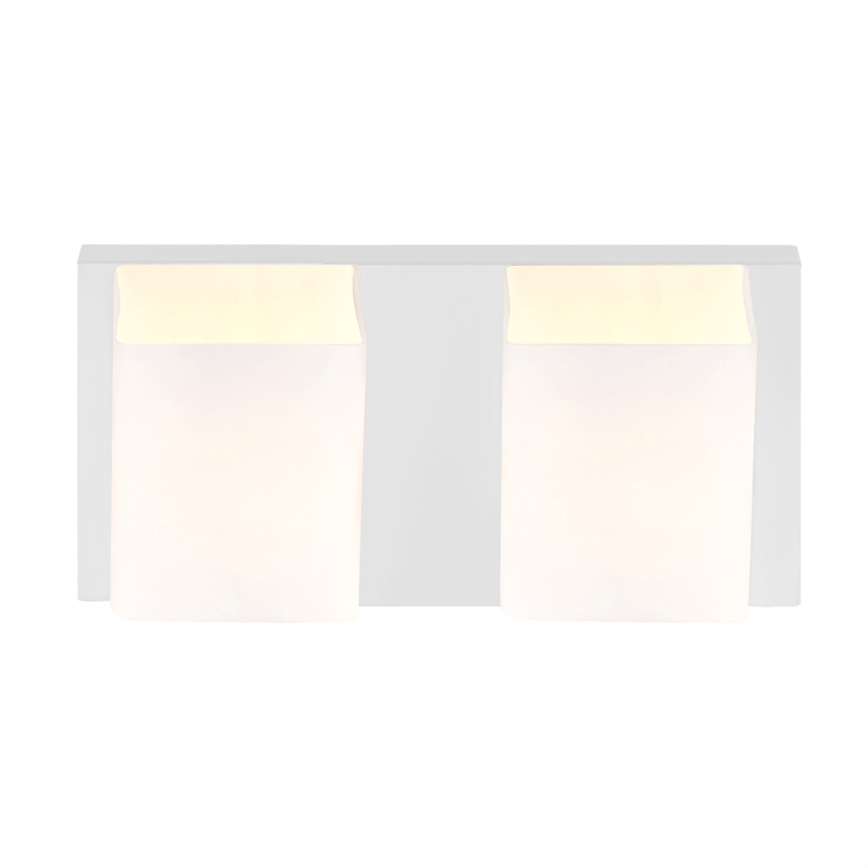 CWI Lighting 2 Light Contemporary Metal Vanity Light in Satin Nickel