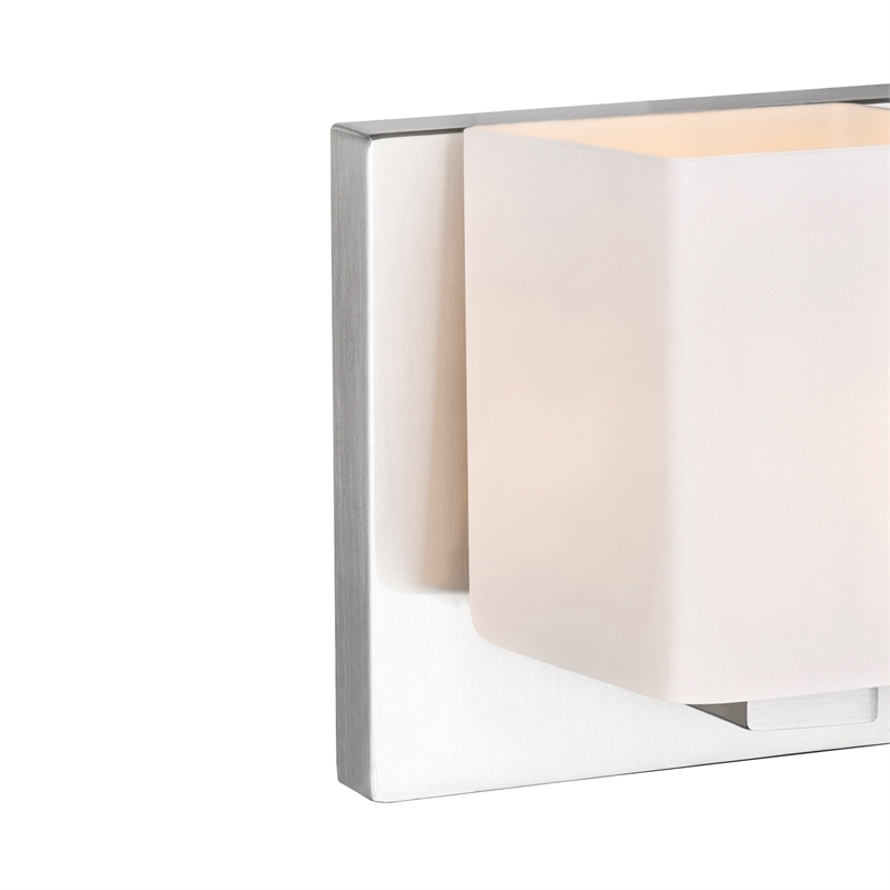 CWI Lighting 2 Light Contemporary Metal Vanity Light in Satin Nickel
