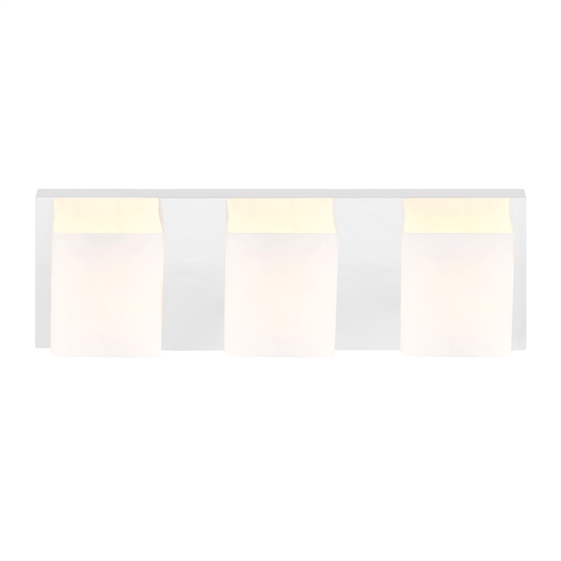 CWI Lighting 3 Light Contemporary Metal Vanity Light in Satin Nickel