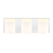 CWI Lighting 3 Light Contemporary Metal Vanity Light in Satin Nickel