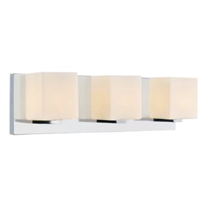 CWI Lighting 3 Light Contemporary Metal Vanity Light in Satin Nickel