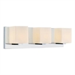 CWI Lighting 3 Light Contemporary Metal Vanity Light in Satin Nickel