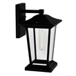 CWI Lighting Leawood 1 Light Farmhouse Metal Outdoor Wall Light in Black