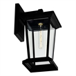 CWI Lighting Leawood 1 Light Farmhouse Metal Outdoor Wall Light in Black