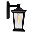 CWI Lighting Leawood 1 Light Farmhouse Metal Outdoor Wall Light in Black