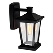 CWI Lighting Leawood 1 Light Farmhouse Metal Outdoor Wall Light in Black
