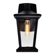 CWI Lighting Leawood 1 Light Farmhouse Metal Outdoor Wall Light in Black