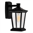 CWI Lighting Leawood 1 Light Farmhouse Metal Outdoor Wall Light in Black