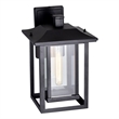 CWI Lighting Winfield 1 Light Farmhouse Metal Outdoor Wall Light in Black