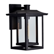CWI Lighting Winfield 1 Light Farmhouse Metal Outdoor Wall Light in Black