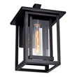 CWI Lighting Winfield 1 Light Farmhouse Metal Outdoor Wall Light in Black