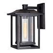 CWI Lighting Winfield 1 Light Farmhouse Metal Outdoor Wall Light in Black