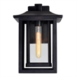 CWI Lighting Winfield 1 Light Farmhouse Metal Outdoor Wall Light in Black