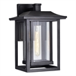 CWI Lighting Winfield 1 Light Farmhouse Metal Outdoor Wall Light in Black