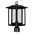 CWI Lighting Winfield 1 Light Farmhouse Metal Outdoor Lantern Head in Black