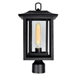 CWI Lighting Winfield 1 Light Farmhouse Metal Outdoor Lantern Head in Black