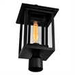 CWI Lighting Winfield 1 Light Farmhouse Metal Outdoor Lantern Head in Black