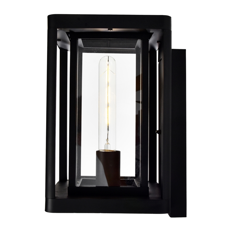 CWI Lighting Mulvane 1 Light Farmhouse Metal Outdoor Wall Light in Black