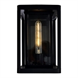 CWI Lighting Mulvane 1 Light Farmhouse Metal Outdoor Wall Light in Black