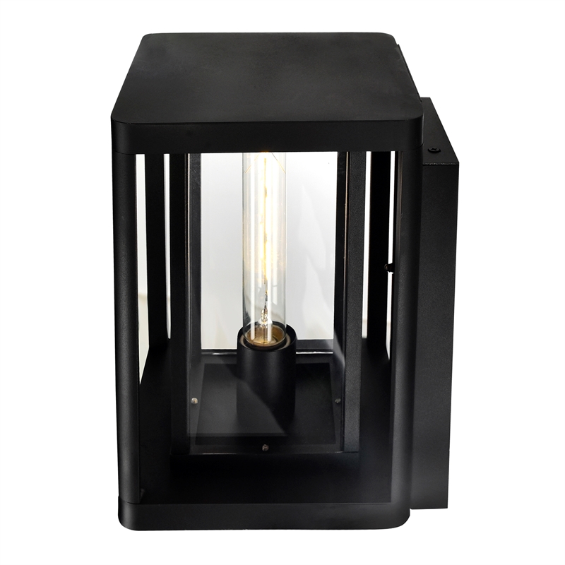 CWI Lighting Mulvane 1 Light Farmhouse Metal Outdoor Wall Light in Black