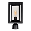 CWI Lighting Mulvane 1 Light Farmhouse Metal Outdoor Lantern Head in Black