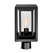 CWI Lighting Mulvane 1 Light Farmhouse Metal Outdoor Lantern Head in Black