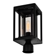 CWI Lighting Mulvane 1 Light Farmhouse Metal Outdoor Lantern Head in Black