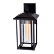 CWI Lighting Crawford 1 Light Metal Outdoor Wall Light in Black