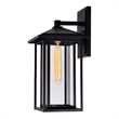 CWI Lighting Crawford 18.1 Light Farmhouse Metal Outdoor Wall Light in Black