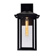 CWI Lighting Crawford 18.1 Light Farmhouse Metal Outdoor Wall Light in Black