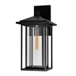 CWI Lighting Crawford 18.1 Light Farmhouse Metal Outdoor Wall Light in Black