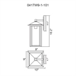 CWI Lighting Crawford 18.1 Light Farmhouse Metal Outdoor Wall Light in Black