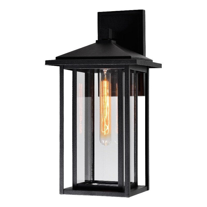 CWI Lighting Crawford 18.1 Light Farmhouse Metal Outdoor Wall Light in Black