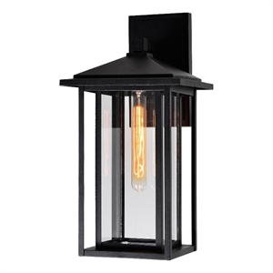 CWI Lighting Crawford 18.1 Light Farmhouse Metal Outdoor Wall Light in Black