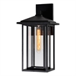 CWI Lighting Crawford 18.1 Light Farmhouse Metal Outdoor Wall Light in Black