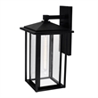 CWI Lighting Crawford 1 Light Farmhouse Metal Outdoor Wall Light in Black