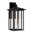 CWI Lighting Crawford 1 Light Farmhouse Metal Outdoor Wall Light in Black
