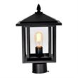 CWI Lighting Crawford 1 Light Farmhouse Metal Outdoor Lantern Head in Black